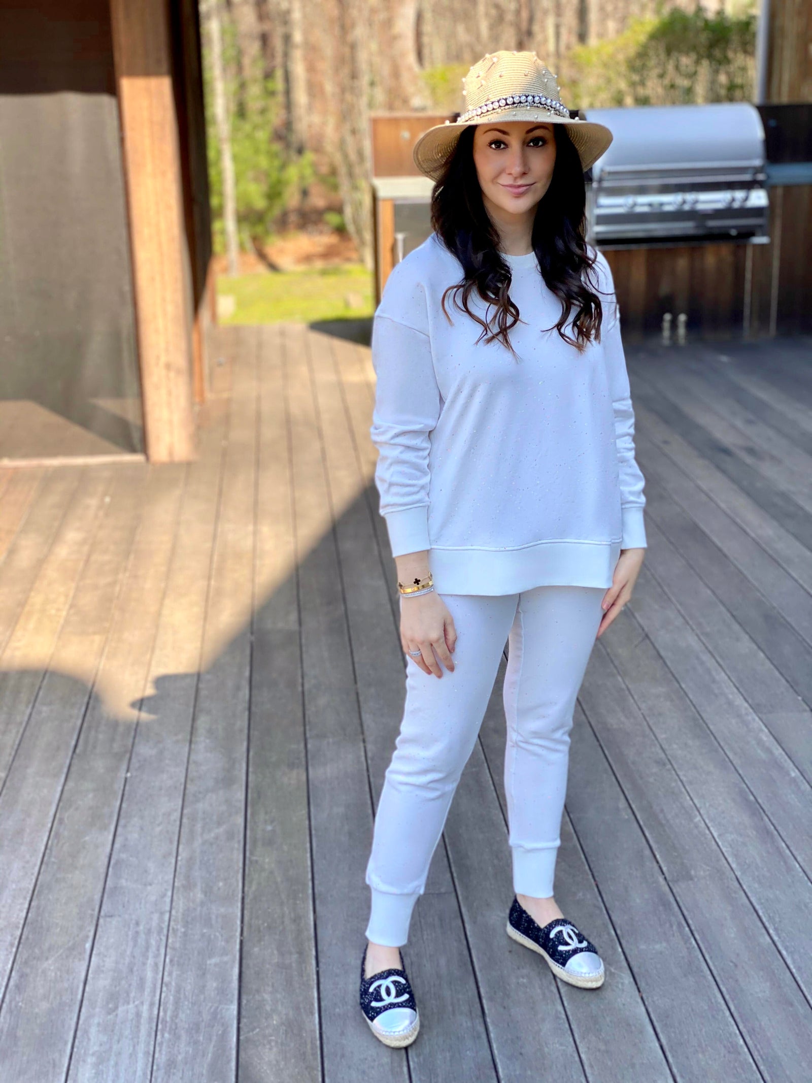 The Marni Jogger - Rainbow Speckled White