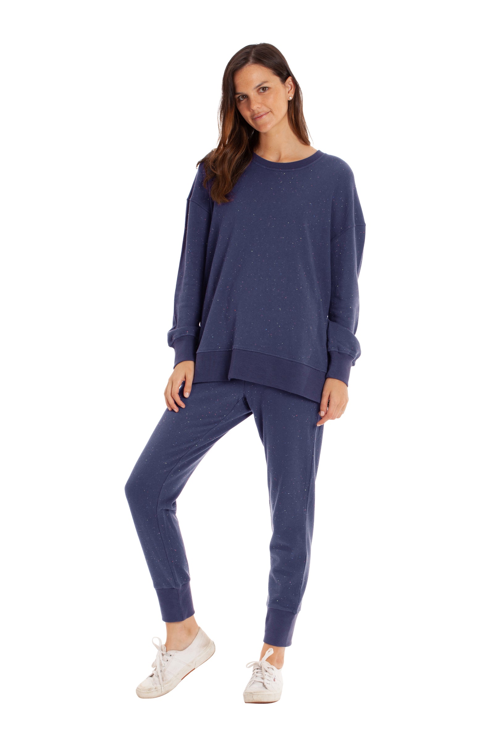 The Marni Jogger - Rainbow Speckled Navy