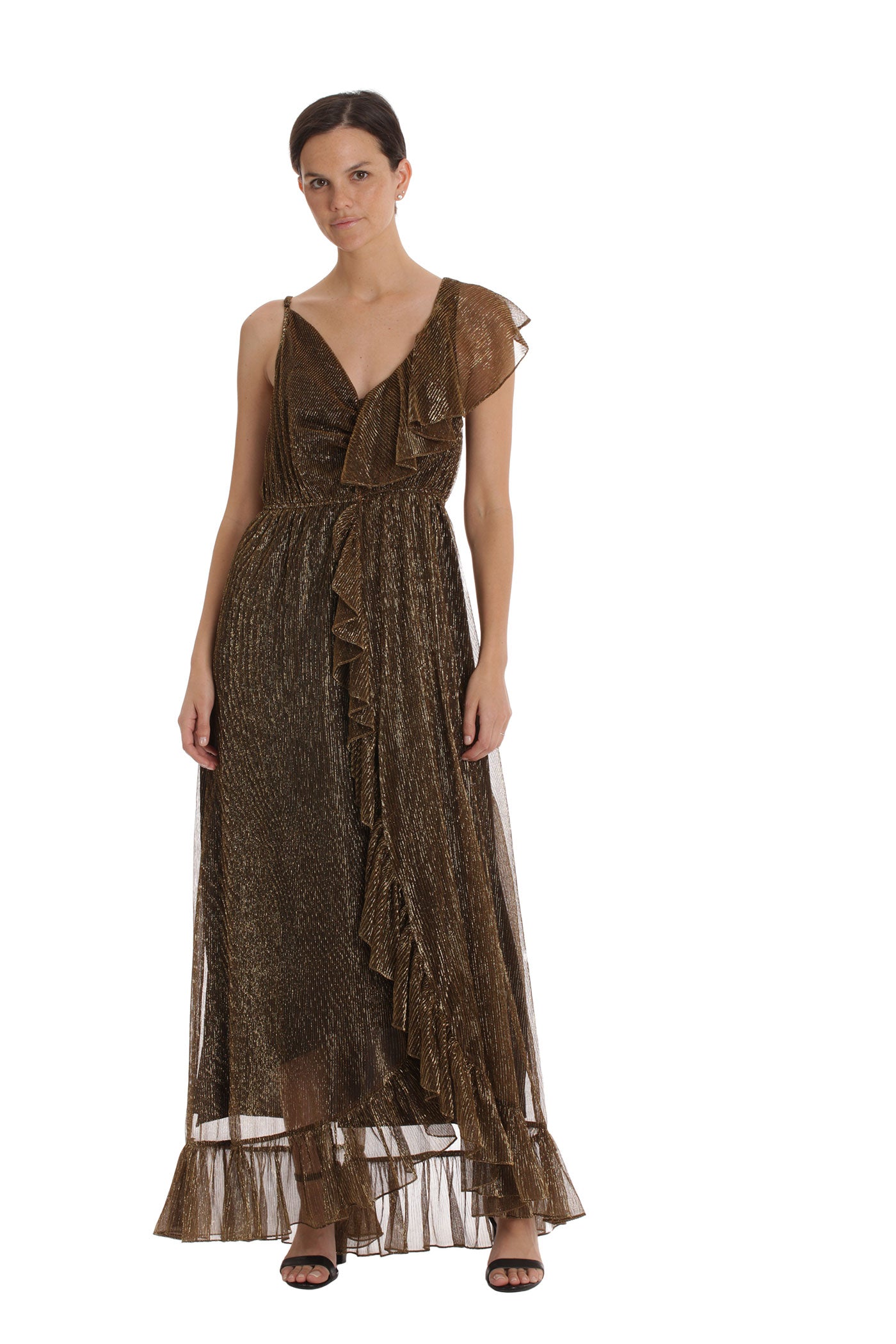 The Estelle Dress - Gold Metallic