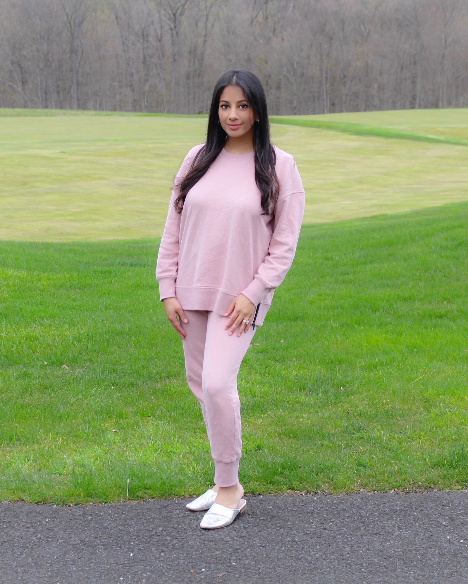 The Marni Top - Rainbow Speckled Pink