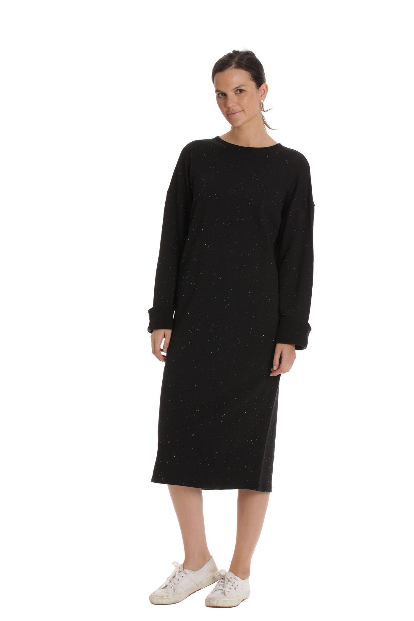 The Ivy Dress - Rainbow Speckled Black